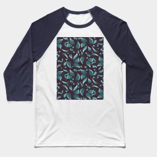 Art pattern leaves and blueberries Baseball T-Shirt